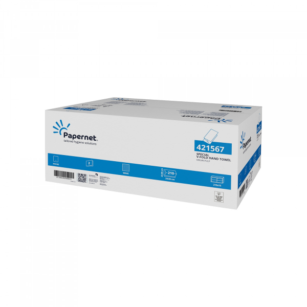 8024929009915 - Falthandtücher Special 421567 24x23cm 2-lagig Zickzack (V-Falz) weiß Tissue 8024929009915 3150 Blatt