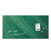 SIGEL Glas-Magnettafel artverum 91,0 x 46,0 cm Design Palm Leaf matt