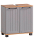 MÖBELPARTNER Waschtischunterschrank ohne Waschbecken Jelda 154176 platingrau, eiche-landhaus 59,8 x 32,6 x 62,4 cm