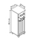 MÖBELPARTNER Badschrank Jelda 154177 eiche landhaus, weiß 30,3 x 32,6 x 88,1 cm