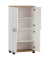 MÖBELPARTNER Badschrank Jelda 154232 eiche landhaus, weiß 59,8 x 32,6 x 116,9 cm