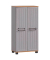 MÖBELPARTNER Badschrank Jelda 154235 platingrau, eiche-landhaus 59,8 x 32,6 x 116,9 cm