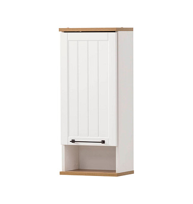 MÖBELPARTNER Bad-Hängeschrank Jelda 154139 eiche landhaus, weiß 30,3 x 32,6 x 180,9 cm