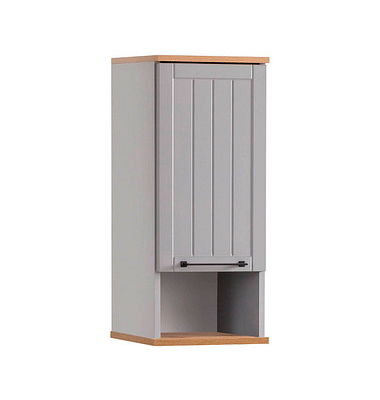 MÖBELPARTNER Bad-Hängeschrank Jelda 154165 platingrau, eiche-landhaus 30,3 x 32,6 x 180,9 cm