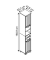 MÖBELPARTNER Badschrank Jelda 154220 eiche landhaus, weiß 30,3 x 32,6 x 180,9 cm