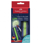 Glitterglue Glitzer Glow in the Dark, 2x12ml Glitzerkleber Glitzerkleber