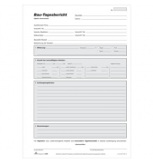 Bau-Tagesbericht - Block, 3 x 50 Blatt, DIN A4, mit Durchschreibepapier