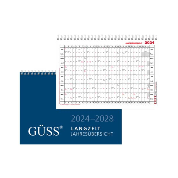 4021819262102 - Wandkalender 12-10 Langzeit-Jahresübersicht 1Jahr 1 Seite 30x20cm (A4 quer) 2025-2029 4021819262102 Güss 4021819262102 - Wandkalender 12-10 Langzeit-Jahresübersicht 1Jahr 1 Seite 30x20cm (A4 quer) 2025-2029 4021819262102 Güss