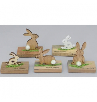Osterfigur Hase sort. 0812 auf Holztafel Osterdekofigur Osterdekofigur Osterfigur Hase sort. 0812 auf Holztafel Osterdekofigur Osterdekofigur