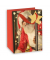 Geschenktasche 52710 Ho Ho Ho, Weihnachten, Schleifenband mit Sternanhänger, Weihnachtsmann, 17,7cm x 22,7cm