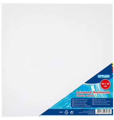 Keilrahmen - bespannt, 30 x 30 cm, wei&szlig;