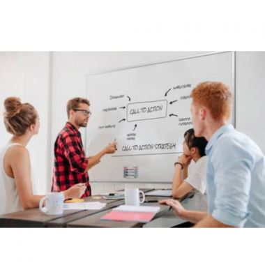 Whiteboard Premium Plus, 7-101035, 60x45cm, emailliert, Aluminiumrahmen