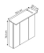 Spiegelschrank Jelda 148838 platingrau, eiche-landhaus 70,5 x 23,7 x 72,3 cm
