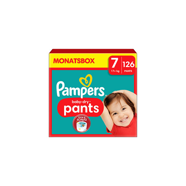 8006540711156 - Pampers® Windeln Monatsbox baby-dry™ pants Größe Gr7 (17+ kg) für Kids und Teens (4-12 Jahre) 126 St 8006540711156 - Pampers® Windeln Monatsbox baby-dry™ pants Größe Gr7 (17+ kg) für Kids und Teens (4-12 Jahre) 126 St