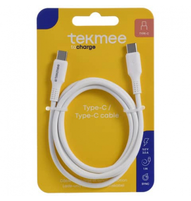 Ladekabel USB-C, Nylon, weiß  USB-Ladekabel USB-Ladekabel