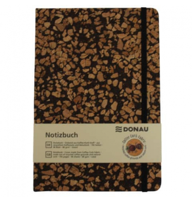 Notizbuch 1350107-02, Kaffee-Kork, braun, A5, liniert, 80g, 96 Blatt / 192 Seiten