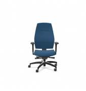 B&uuml;rodrehstuhl Shape comfort, blau / schwarz, mit Armlehnen, bis 150kg, ohne Kopfst&uuml;tze