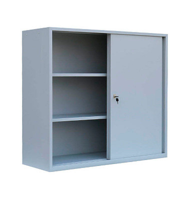 Schiebetürenschrank ClassiX, X-550145 lichtgrau 2 Fachböden 120,0 x 45,0 x 109,0 cm 