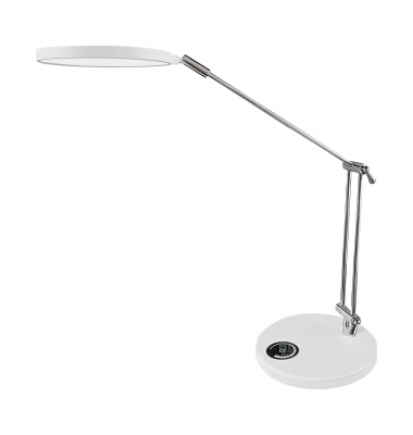 LED-Schreibtischlampe Spark, weiß, mit Standfuß, dimmbar