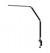 LED-Schreibtischlampe Ray, schwarz, mit Klemmfuß, dimmbar
