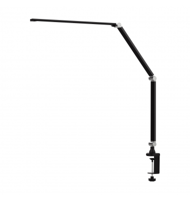 LED-Schreibtischlampe Ray, schwarz, mit Klemmfuß, dimmbar