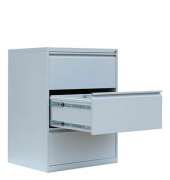 Hängeregistraturschrank lichtgrau 3 Schubladen 76,0 x 62,0 x 101,2 cm 