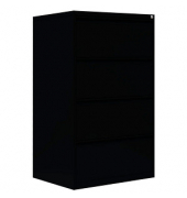 Hängeregistraturschrank tiefschwarz 4 Schubladen 76,0 x 62,0 x 132,0 cm 