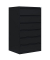 Karteischrank tiefschwarz 76,0 x 62,0 x 132,0 cm 
