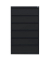 Karteischrank tiefschwarz 76,0 x 62,0 x 132,0 cm 