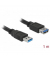 USB Verl. Delock USB3.0 A -  A St/Bu 1.00m schwarz