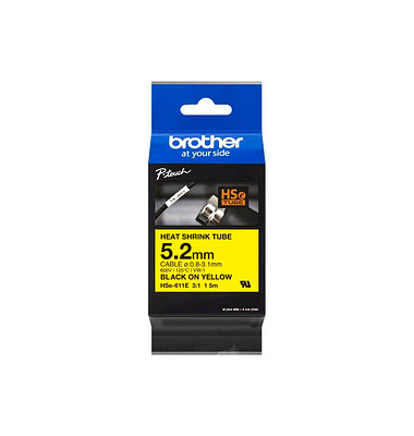 Schrumpfschlauch HSe-611E HSE611E, 5,2 mm schwarz auf gelb