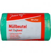 Müllbeutel 14458859, grün, 60 Liter, mit Zugband, extrastark