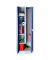 Putzmittelschrank 510721 enzianblau, lichtgrau 60,0 x 50,0 x 180,0 cm, aufgebaut 