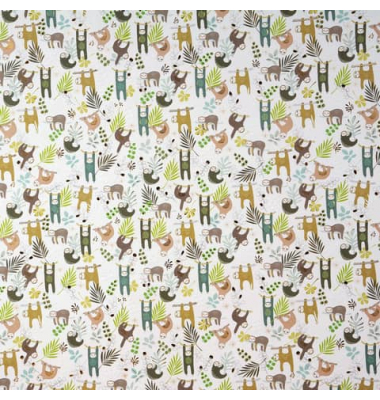 Geschenkpapierzuschnitte Hang out 01 148, Affen, 50cm x 70cm, mehrfarbig