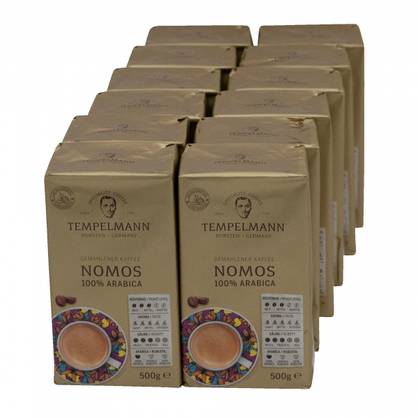4006406210087 - TEMPELMANN Kaffee Nomos 110387 gemahlen 12x500g 4006406210087 Kaffeerösterei Hubert Tempelmann GmbH & 4006406210087 - TEMPELMANN Kaffee Nomos 110387 gemahlen 12x500g 4006406210087 Kaffeerösterei Hubert Tempelmann GmbH &