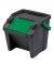 2810475991 Abfalltrenner Tower 3ST 30L schwarz  Abfalltrenner