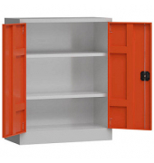 Stahlschrank ClassiX X-530314 feuerrot, lichtgrau 80,0 x 38,0 x 100,0 cm, aufgebaut 