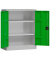 Stahlschrank ClassiX X-530315 lichtgrau, gelbgrün 80,0 x 38,0 x 100,0 cm, aufgebaut 