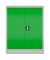Stahlschrank ClassiX X-530315 lichtgrau, gelbgrün 80,0 x 38,0 x 100,0 cm, aufgebaut 