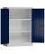 Stahlschrank ClassiX X-530321 enzianblau, lichtgrau 92,0 x 42,0 x 120,0 cm, aufgebaut 