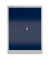 Stahlschrank ClassiX X-530321 enzianblau, lichtgrau 92,0 x 42,0 x 120,0 cm, aufgebaut 
