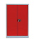 Stahlschrank 530324 feuerrot, lichtgrau 92,5 x 42,2 x 120,0 cm, aufgebaut 