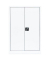 Stahlschrank 530327 signalweiß 92,5 x 42,2 x 120,0 cm, aufgebaut 