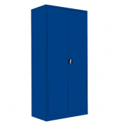 Stahlschrank 530343 enzianblau 92,5 x 42,2 x 195,0 cm, aufgebaut 