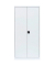 Stahlschrank 530347 signalweiß 92,5 x 42,2 x 195,0 cm, aufgebaut 