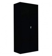 Stahlschrank 530349 tiefschwarz 92,5 x 42,2 x 195,0 cm, aufgebaut 