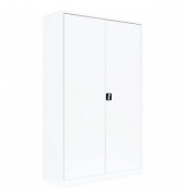 Stahlschrank 530377 signalweiß 120,0 x 42,2 x 195,0 cm, aufgebaut 
