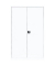 Stahlschrank 530377 signalweiß 120,0 x 42,2 x 195,0 cm, aufgebaut 