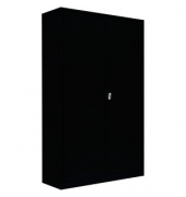 Stahlschrank 530379 tiefschwarz 120,0 x 42,2 x 195,0 cm, aufgebaut 