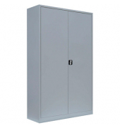 Stahlschrank 530380 lichtgrau 120,0 x 60,0 x 195,0 cm, aufgebaut 